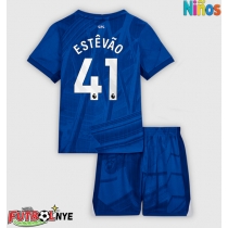 Camiseta Chelsea Estevao Willian #41 Primera Equipación para niños 2025-26 manga corta (+ pantalones cortos)